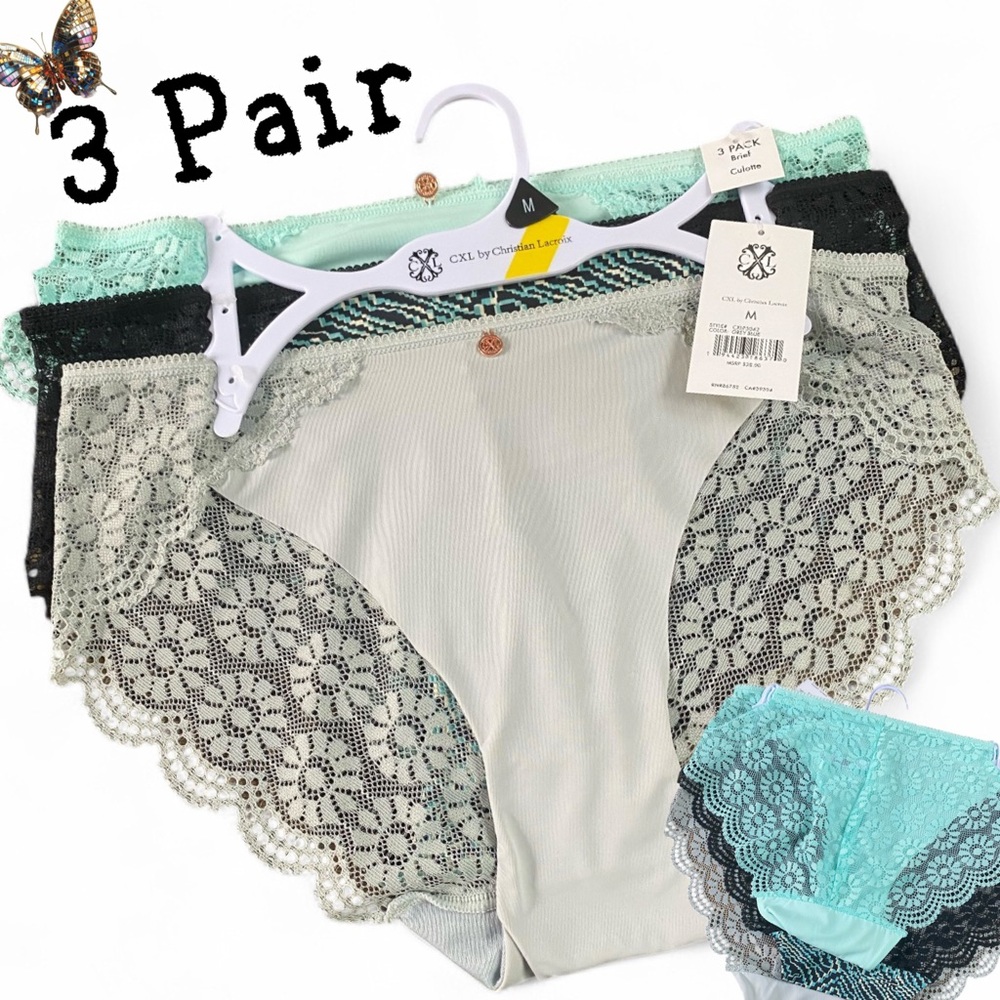 🌸3 Pair Lace Hi Cut Cheeky
